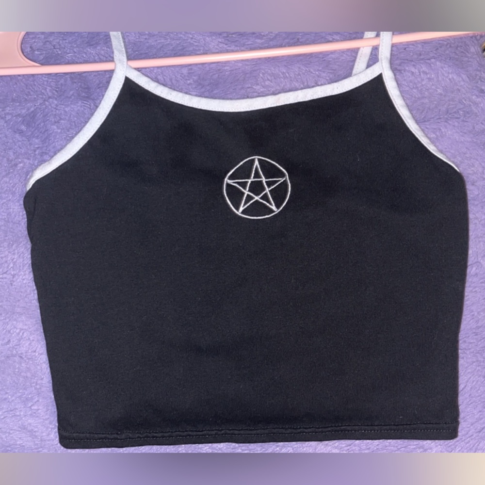 Goth Pentagram crop top